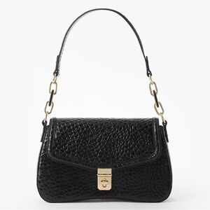 Brahmin Elegant Black Textured Handbag